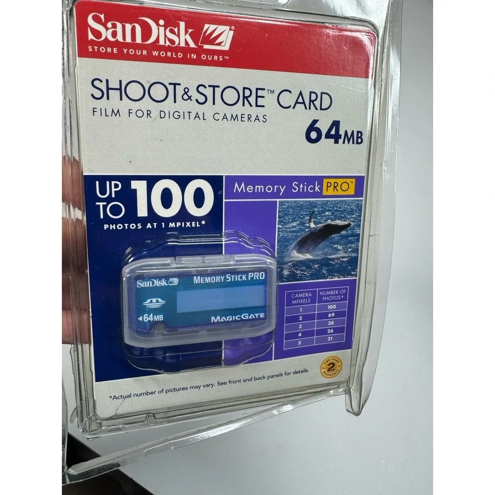 Sandisk 64MB/100 Picture Memory Stick (SDMSS-64-A10) New Old Stock